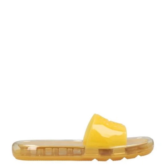 Tory Burch Shoes - Tory Burch Yellow Clear Bubble Jelly Slide Sandals